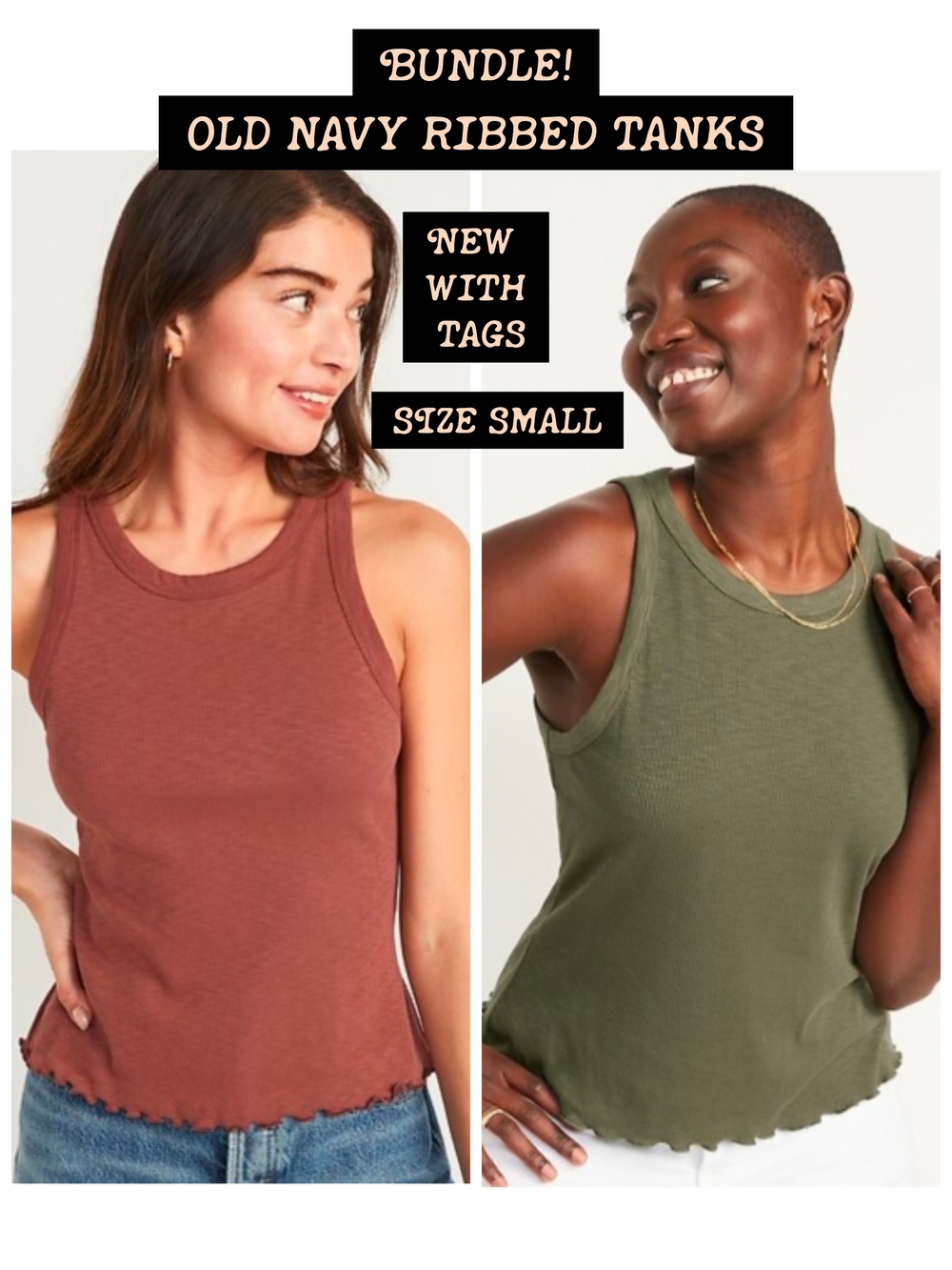 NWT Old Navy Fitted Rib-kint Tanks (Set Of 2)